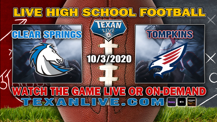 Clear Springs vs Tompkins - 10/3/2020 - 12PM - Football - Legacy Stadium