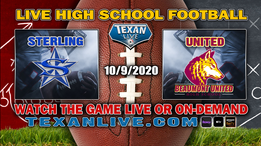 Baytown Sterling vs Beaumont United - 10/10/2020 - 2PM - Football - Beaumont ISD Stadium