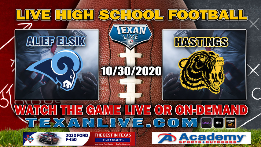 Alief Hastings vs Alief Elsik - 7PM - 10/30/2020 - Crump Stadium - Football