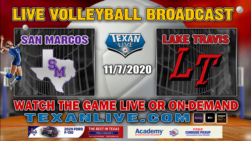 San Marcos vs Lake Travis - 6:00PM - 11/7/2020 - Lake Travis High School - Volleyball