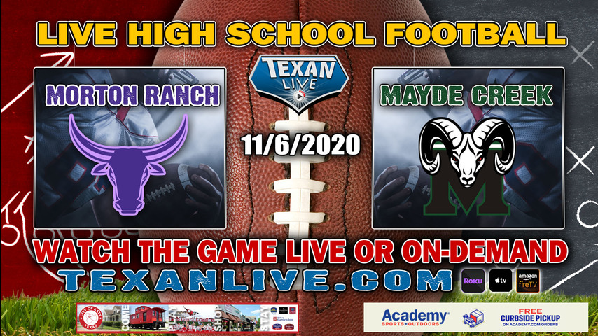 Morton Ranch vs Mayde Creek - 11/6/2020 - 7:30PM - Football - Rhodes Stadium