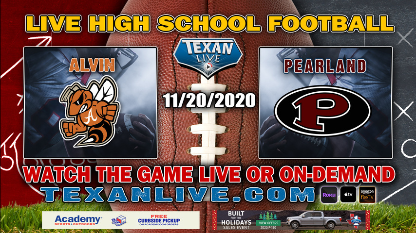 Alvin vs Pearland - 11/20/2020 - 7:00PM - Football - The Rig