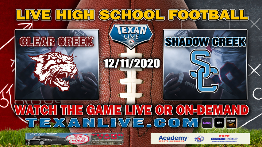 Clear Creek vs Shadow Creek - 12/11/2020 - 7:00PM - Football - Alvin Memorial Stadium - Bi-District - Playoffs