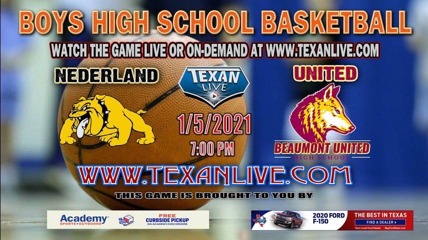 Nederland vs Beaumont United - 1/5/2021 - 7:00PM - Boys Basketball - Beaumont United High School