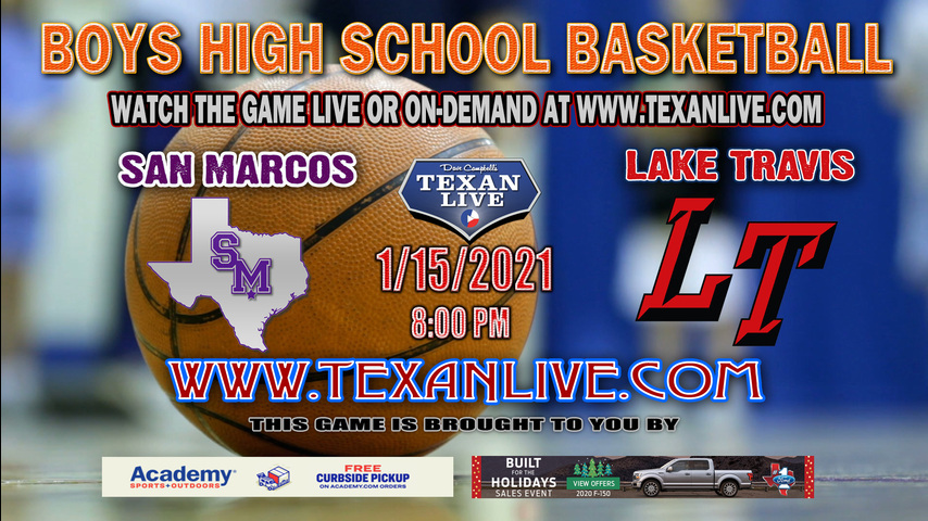 San Marcos vs Lake Travis - 1/15/2021 - 5:15PM - Boys Basketball - Lake Travis High School - Freshmen/JV/Varsity