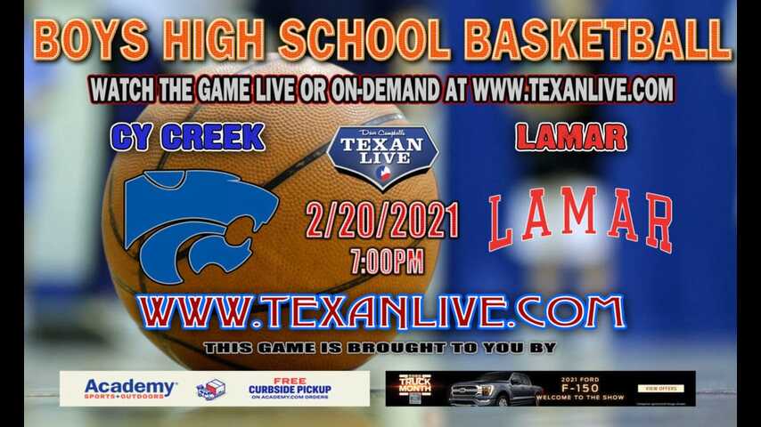 Cy Creek vs Lamar - 7PM - 2/20/21 - Boys Basketball - Bi District Playoffs - Merrell Center