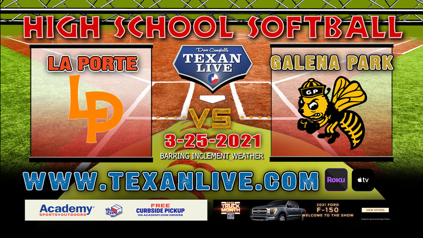 Galena Park vs La Porte- 12:00PM - 3/25/21 - Summer Creek High School - Softball