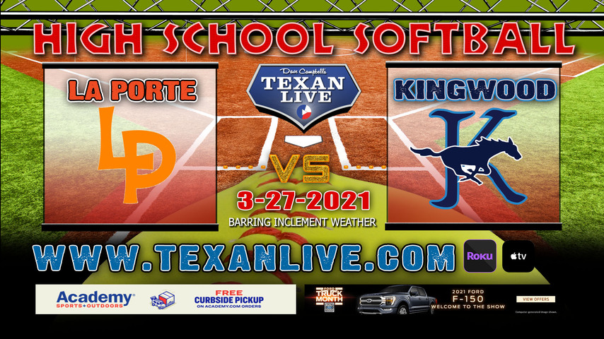 La Porte vs Kingwood - 9AM - 3/27/21 - Kingwood High School - Softball