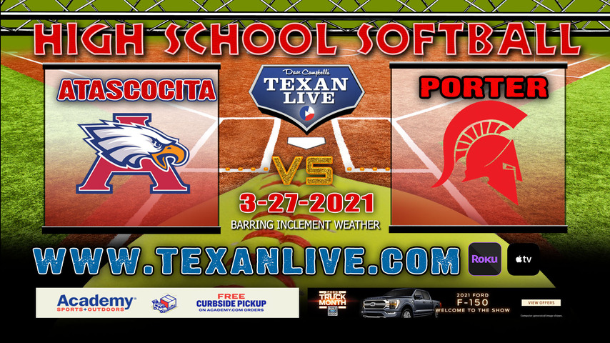 Porter vs Atascocita - 3PM - 3/27/21 - Atascocita High School - Softball