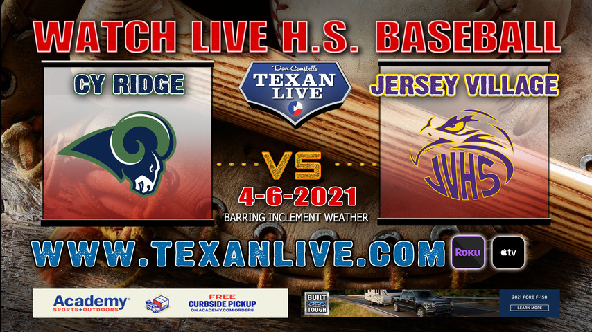 Cy Ridge vs Jersey Village- 7:00PM - 4/9/21 - Cy Ridge High School - Baseball
