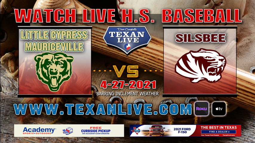 Little Cypress Mauriceville vs Silsbee - 7PM - 4/27/21 - Silsbee High School - Baseball