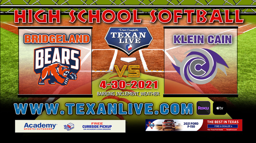 Bridgeland vs Klein Cain - 2PM - 4/30/21 - Cy Creek High School - Softball - Bi-District Round
