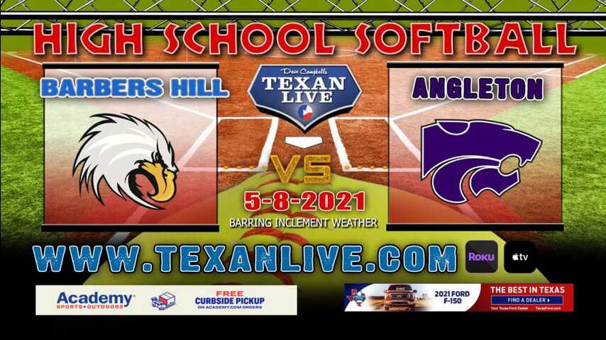 Barbers Hill vs Angleton – Game Two – 1PM – 5/8/21 – Dawson High School – Softball – Area Round