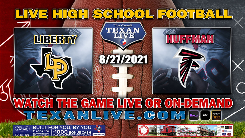 Liberty vs Huffman Hargrave - 7PM- 8/27/2021- Football - Live from Falcon Stadium