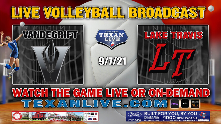 Vandegrift vs Lake Travis- JV at 5:30PM- 9/7/2021- Volleyball - Live from Lake Travis High School