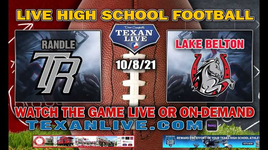 Lamar Randle vs Lake Belton - 7:00PM- 10/8/2021- Football - Live from Tiger Stadium
