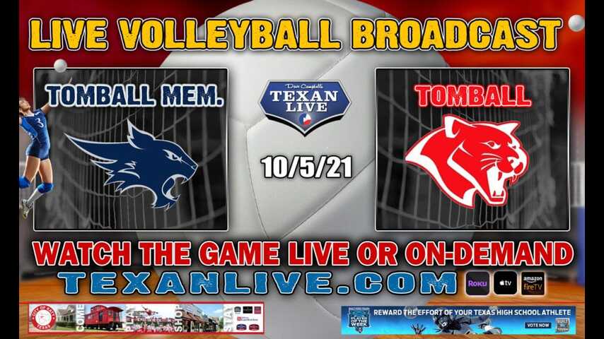 Tomball Memorial vs Tomball - 5:30PM Varsity - 10/5/2021- Volleyball - Live from Tomball HS