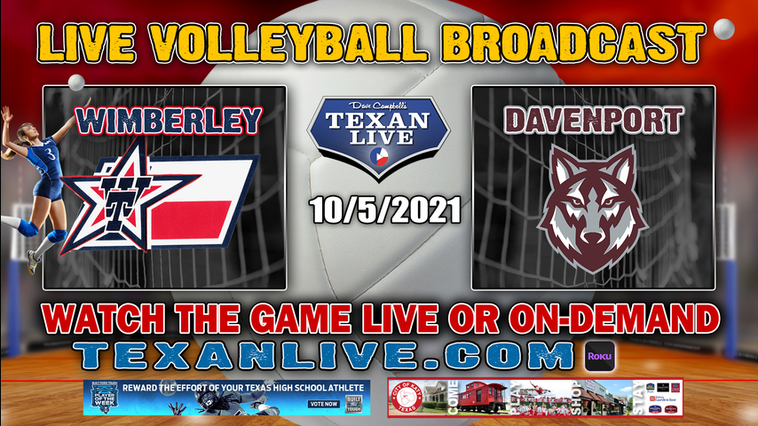 Wimberely vs Davenport – 6:00PM Varsity – 10/5/2021- Volleyball – Live from Davenport HS