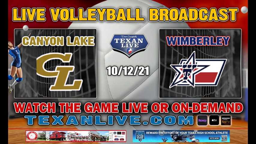 Wimberley vs Canyon Lake - 6:00PM Varsity - 10/12/2021- Volleyball - Live from Canyon Lake HS