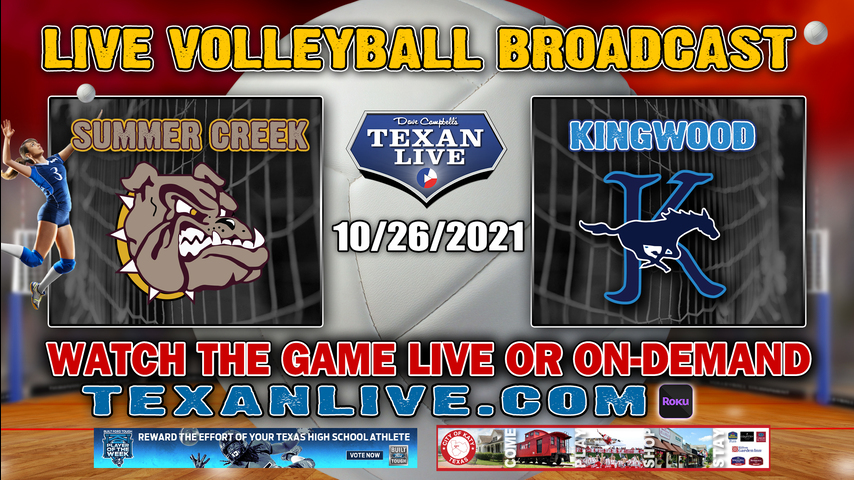 Summer Creek vs Kingwood - 6:30PM - 10/26/2021- Volleyball - Live from Kingwood HS