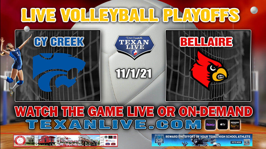 Cy Creek vs Bellaire - 6:00 PM - 11/1/2021- Cy Park HS - Volleyball- Bi-District Playoffs