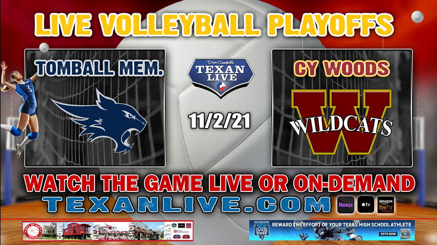 Tomball Memorial vs Cy Woods- 6:00 PM - 11/2/2021- Klein Collins HS- Volleyball- Bi-District Playoffs