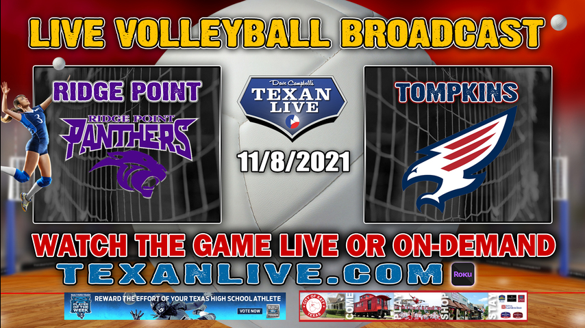 Ridge Point vs Tompkins - 5:00PM- 11/8/21- Volleyball - Live from Merrell Center - Regional Quarter Finals