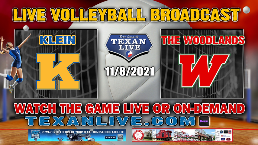 Klein vs The Woodlands - 6:00PM- 11/8/21- Volleyball - Live from Tomball Memorial HS - Regional Quarter Finals