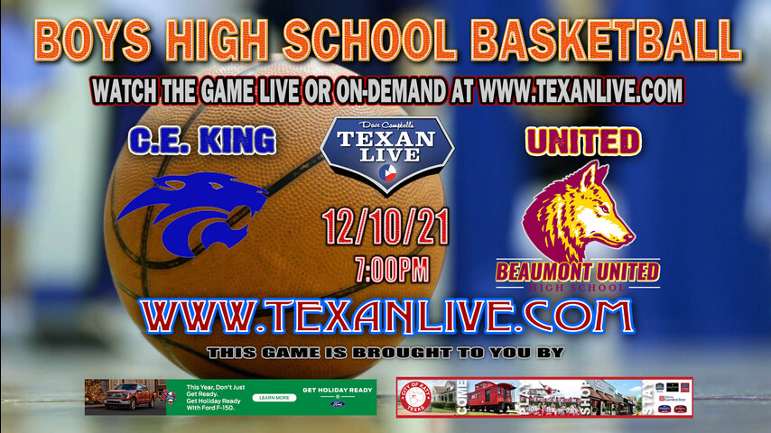 C.E. King vs Beaumont United - Boys - 7PM - 12/10/21 - Beaumont United High School - Boys Basketball