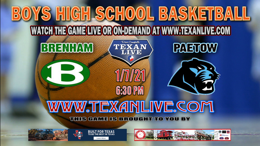 Brenham vs Paetow - 6:30PM - 1/7/21 - Paetow High School - Boys Basketball