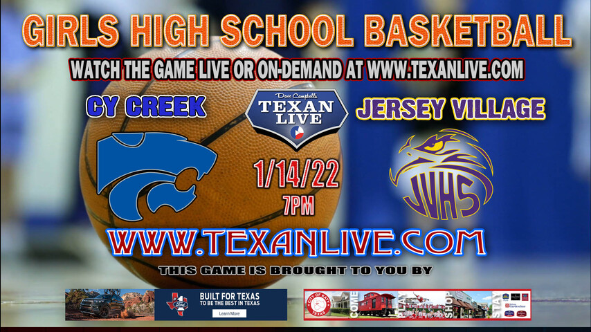 Cy Creek vs Jersey Village - 7pm - 1/14/22 - Jersey Village High School - Girls Basketball