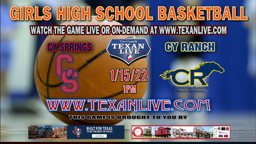 Cy Springs vs Cy Ranch - 12pm - 1/15/22 - Cy Ranch High School - Girls Basketball
