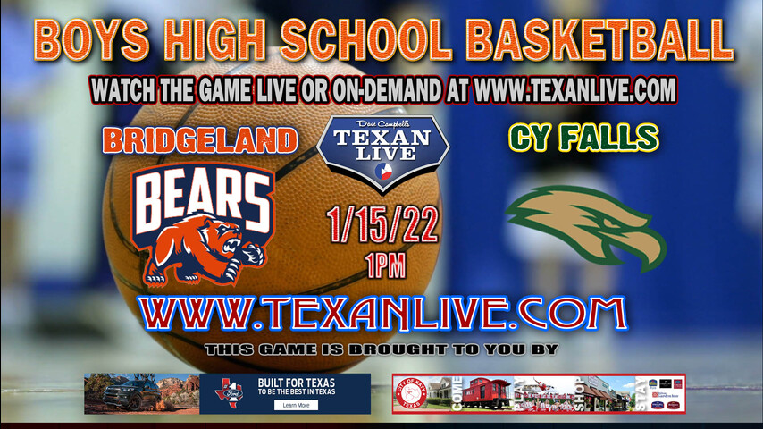Bridgeland vs Cy Falls - 1pm - 1/15/22 - Cy Falls High School - Boys Basketball