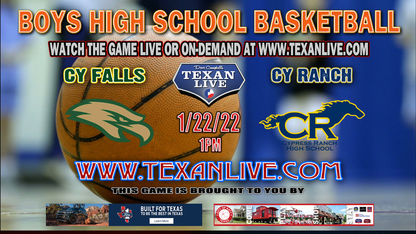 Cy Ranch vs Cy Falls - 1pm - 1/22/22 - Cy Ranch High School - Boys Basketball