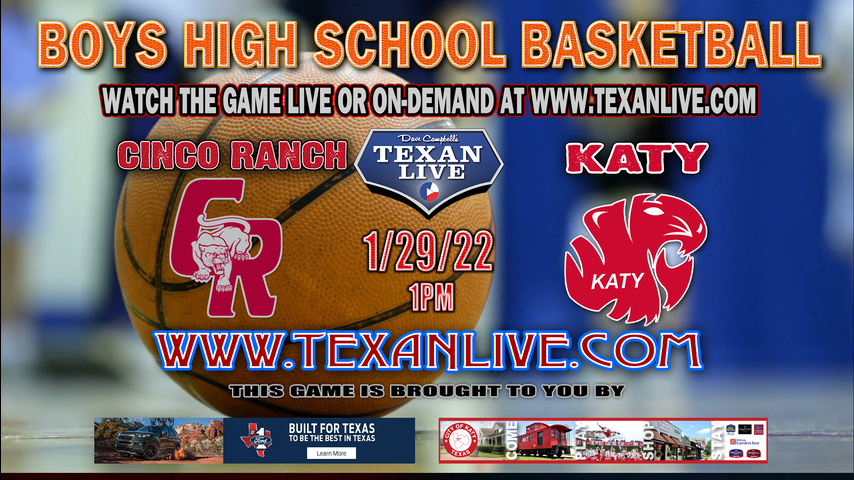Cinco Ranch vs Katy - 1pm - 1/29/22 - Katy High School - Boys Basketball