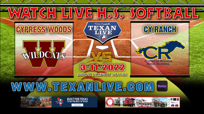 Cy Woods vs Cy Ranch - 4:30pm - 3/11/22 - Cy Ranch High School - Softball