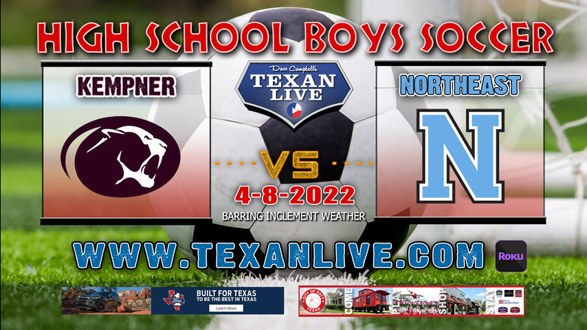 Northeast Early College vs Kempner - 4PM - 4/8/22 - Turner Stadium- Boys Soccer - 5A Region 3 - Regional Semi-Finals