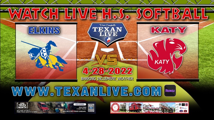 Katy vs Ft Bend Elkins - Game One - 6PM - 4/28/22 - Katy High School - Softball - Bi-District Round