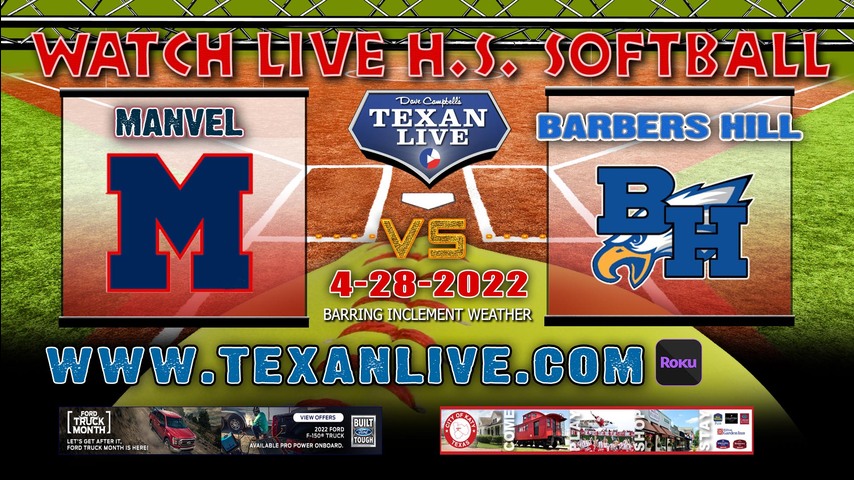 Barbers Hill vs Manvel - Game Two - 6:30PM - 4/28/22 - Manvel High School - Softball - Bi-District Round