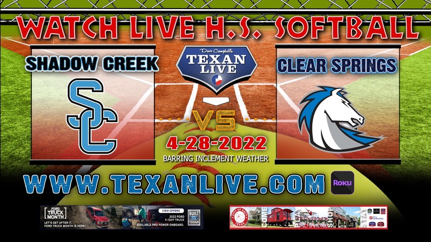 Shadow Creek vs Clear Springs - Game Two - 6:30PM - 4/28/22 - Shadow Creek High School - Softball - Bi-District Round