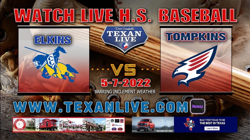 Tompkins vs Ft Bend Elkins - Game Two - 5/7/22 - 4PM - Cy Ridge High School - Baseball - BI-District playoffs