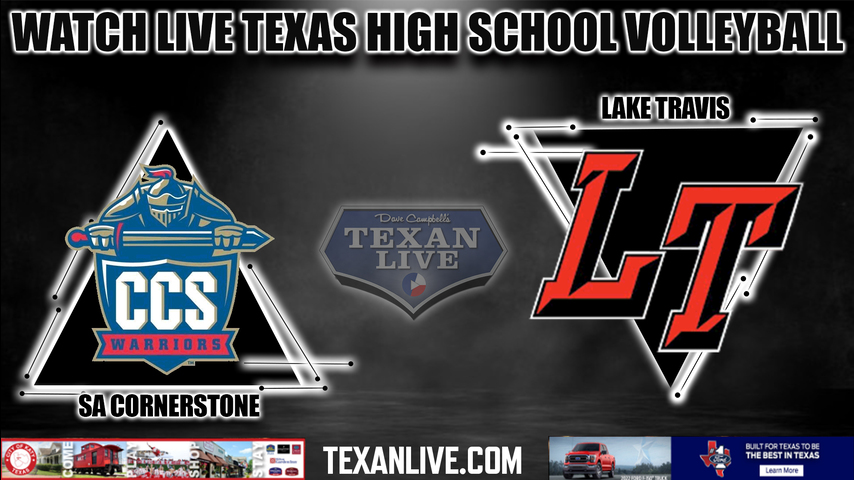 SA Cornerstone vs Lake Travis- Varsity at 6:30PM - 8/15/2022 - Volleyball - Live from Lake Travis High School