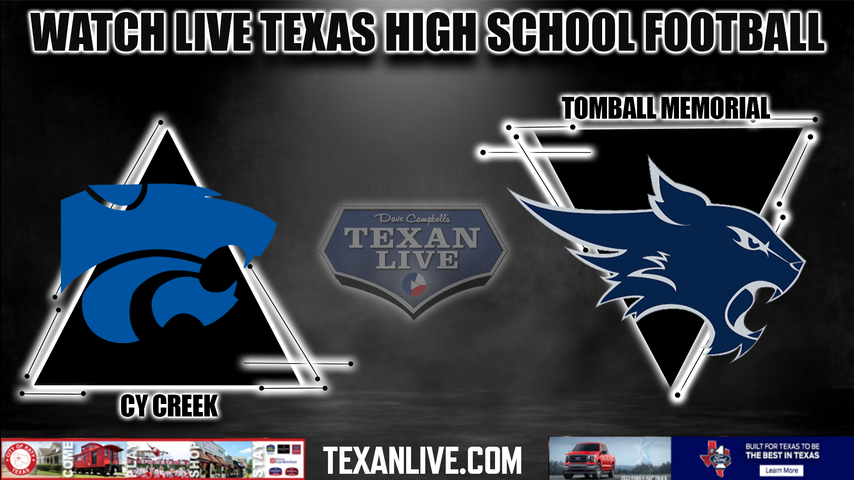 Cy Creek vs Tomball Memorial - 7:00PM - 9/2/2022 - Football - Live from Tomball ISD Stadium