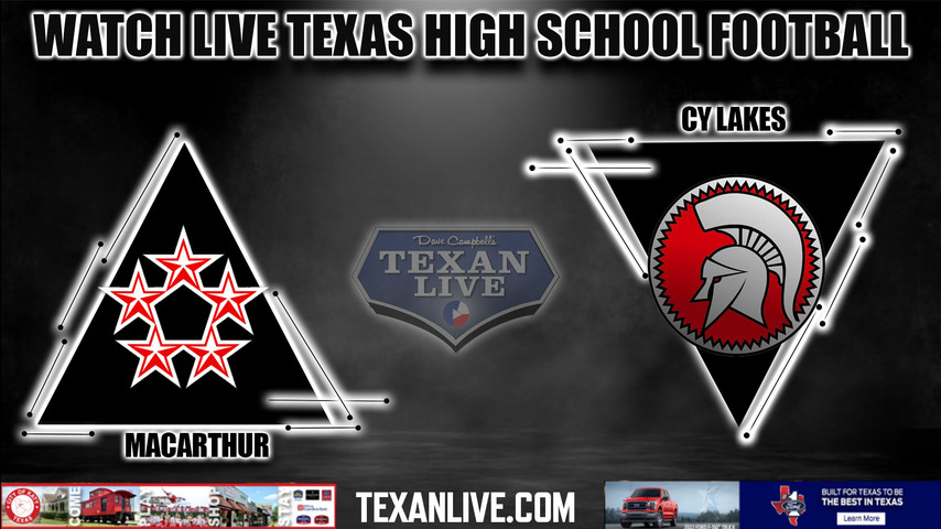 Macarthur vs Cy Lakes - 7:00PM - 9/9/2022 - Football - Live from CFFCU Stadium