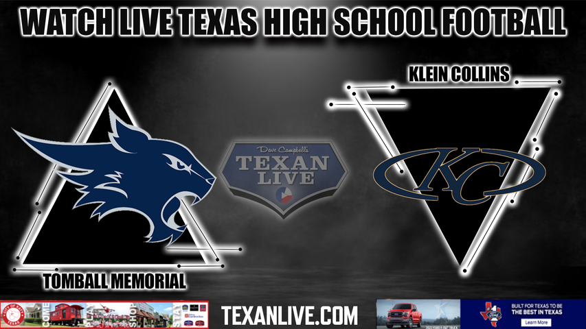 Tomball Memorial vs Klein Collins - 6:00PM - 10/8/2022 - Football - Live from Klein Memorial Stadium