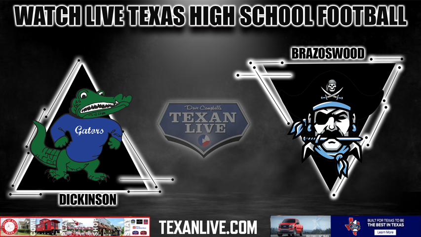 Dickinson vs Brazoswood - 7:00PM - 10/14/2022 - Football - Live from Hopper Field