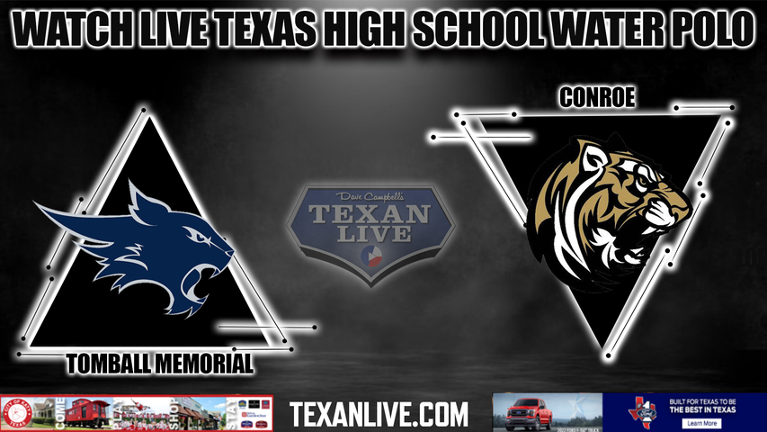 Tomball Memorial vs Conroe - 10:00AM - 10/15/2022 - Water Polo - Boys - Live fromConroe ISD Natatorium - Area Round Playoffs