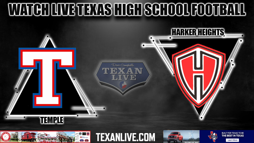 Temple vs Harker Heights - 7:30PM - 10/21/2022 - Football - Live from Buckley Stadium
