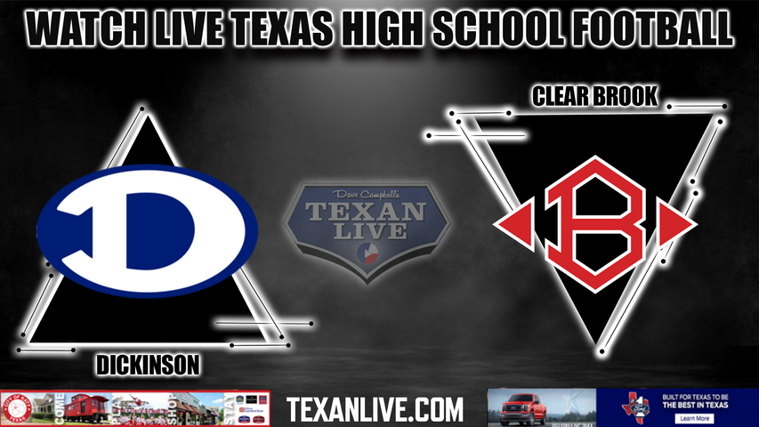 Dickinson vs Clear Brook - 6:30PM - 11/3/2022 - Football - Live from Challenger Stadium
