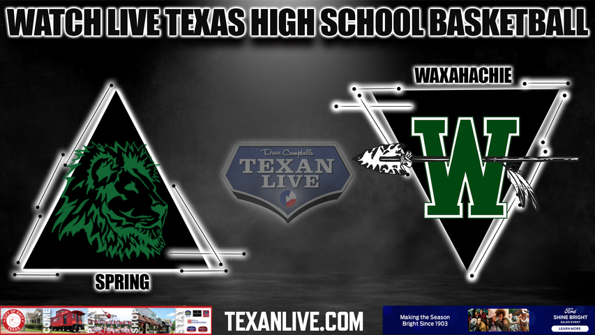 spring vs waxahachie - 6:30PM - 12/8/2022 - Boys Basketball - Live from Cy Ranch High School - Gym 2